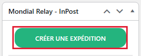 Bouton Créer une expédition