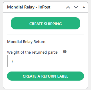 Shipment created