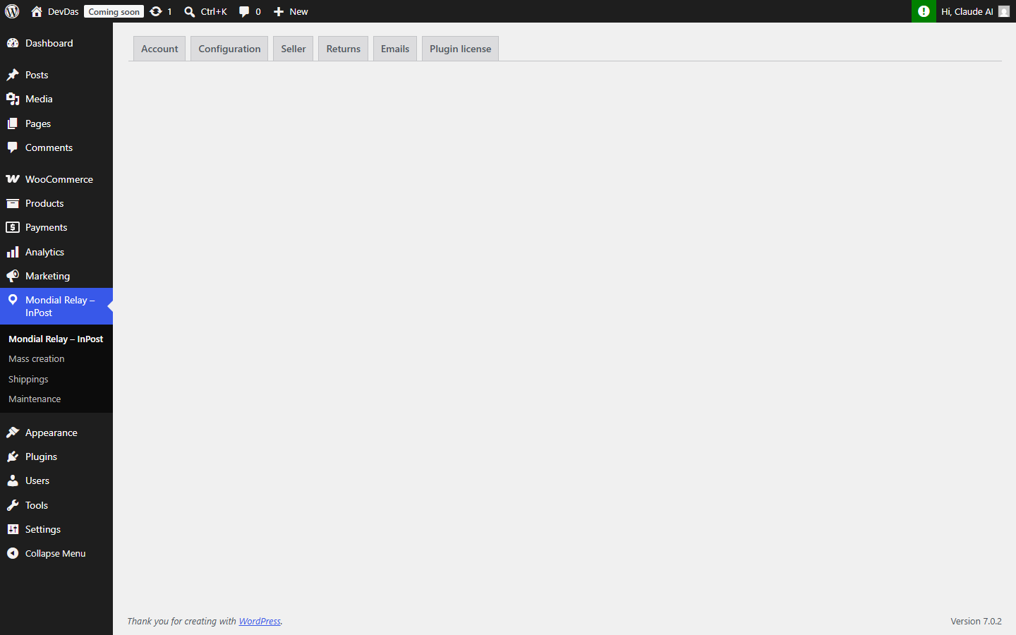 Emails tab
