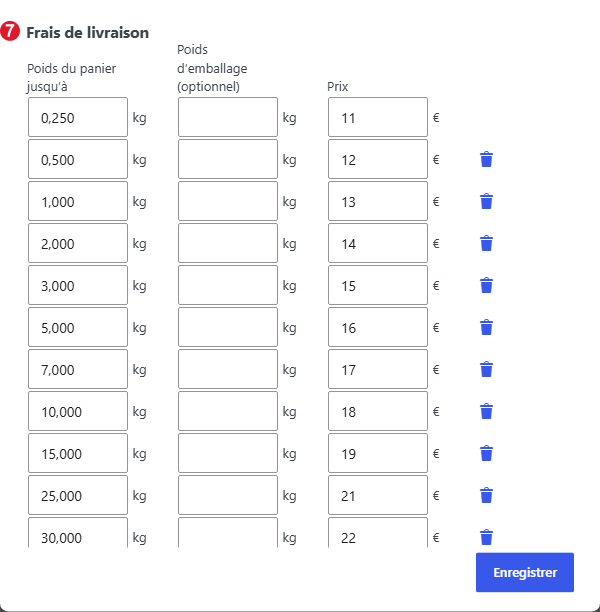 Configuración del método Mondial Relay - InPost Oficial, parte 2